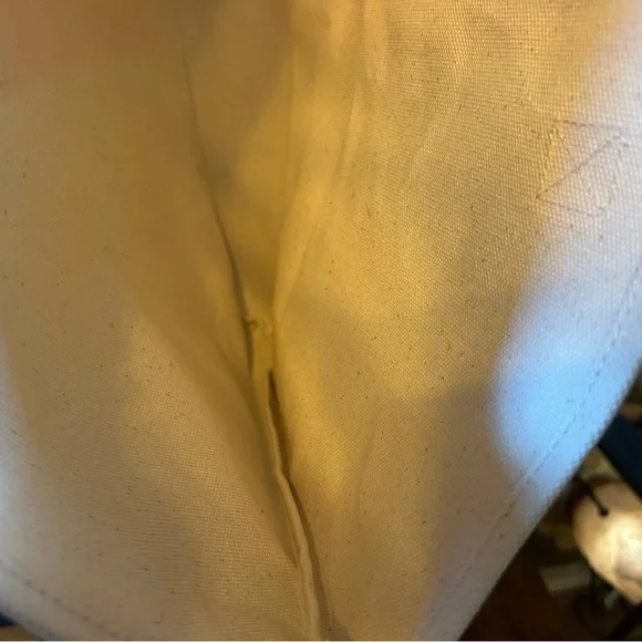 John Hardy Brown & Orange Striped Canvas Tote Bag NWOT - Picture 3 of 10